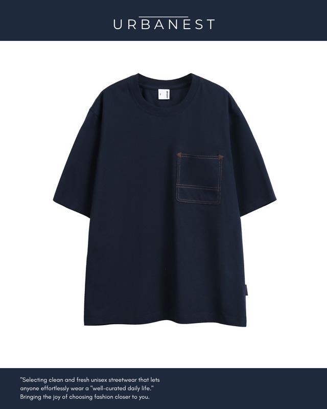【URBANEST】ステッチポケットルーズTシャツ UN0010