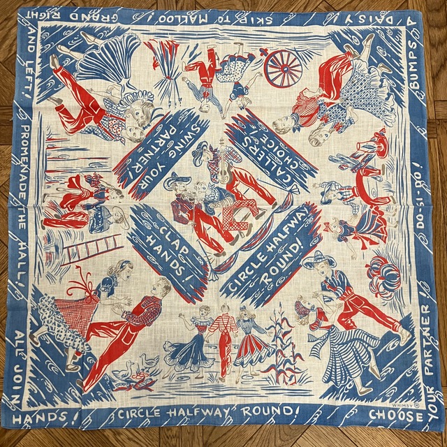 1950s WHIMY CANCE BANDANA BLUE