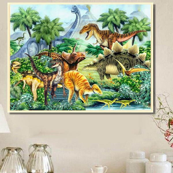 中級 フル ダイヤモンドアート キット ビーズ刺繍 恐竜 ダイナソー