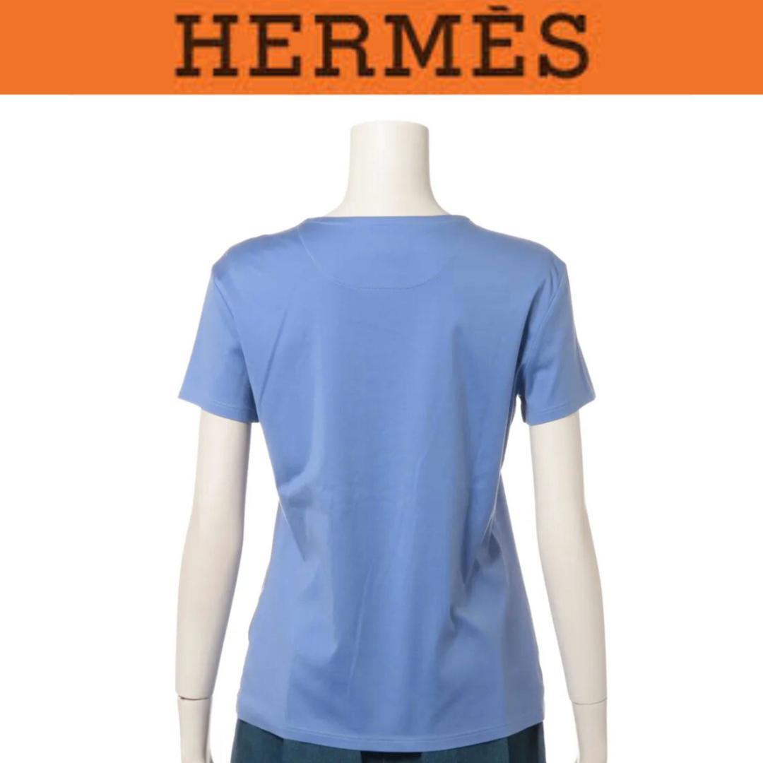 HERMES エルメス レディース Tシャツ トップス 半袖 コットン ライト