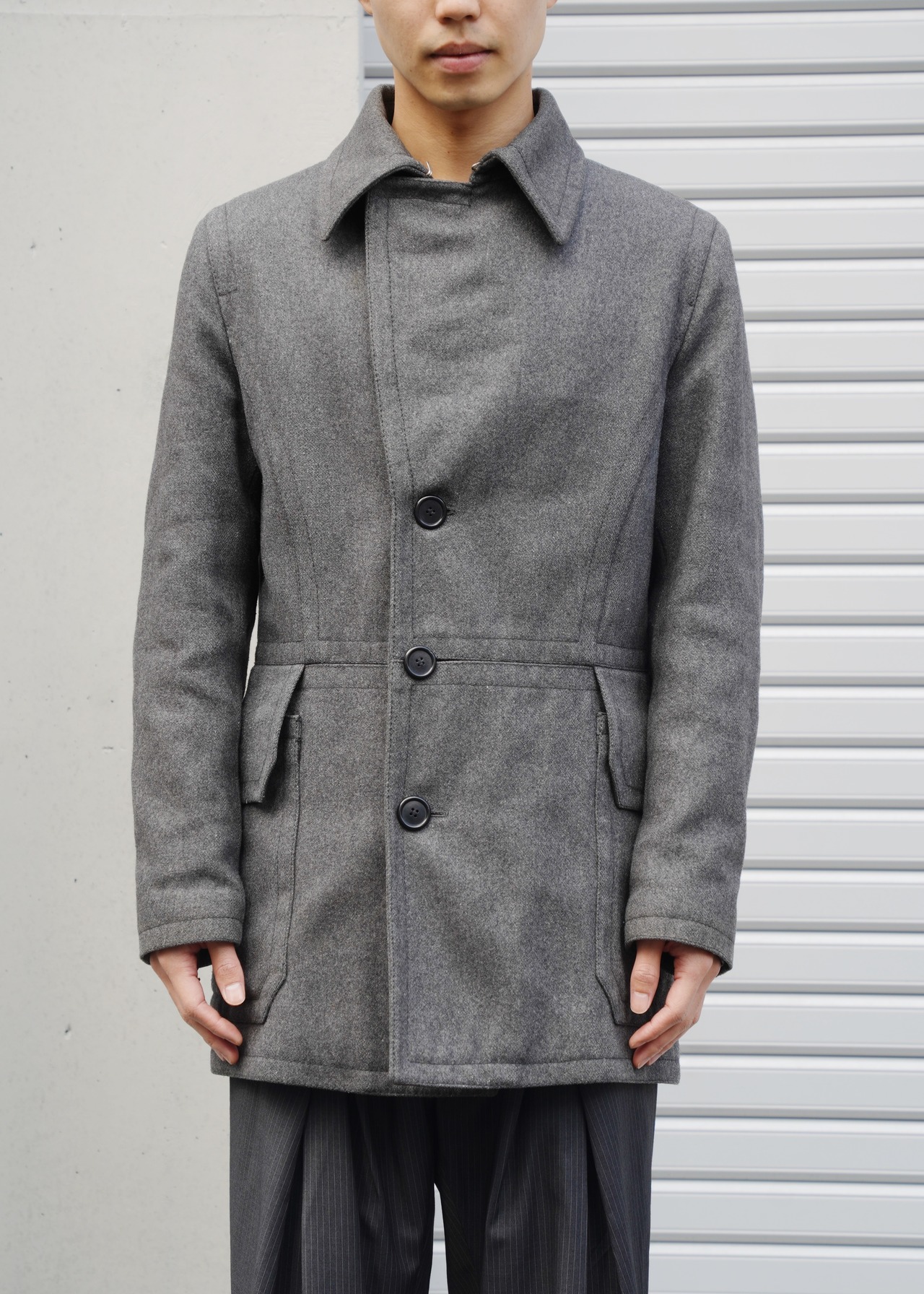 DIRK BIKKEMBERGS 98AW cutting middle polo coat