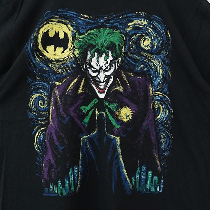 USA古着 DCコミック tシャツ バットマン ジョーカー 黒×紫XL アメコミ