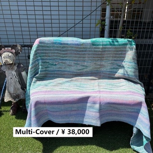 インド　ヴィンテージラホールキルト 38000-5　115×200cm　カンタ　ベッドカバー　ソファカバー　マルチカバー　ハンドメイド　１点もの　グリーン　ホワイト