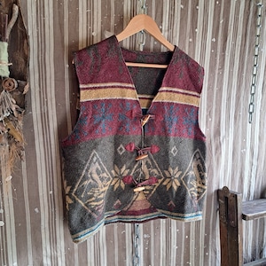 総柄ウールベスト used [501034]