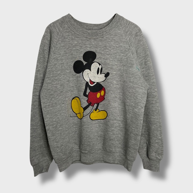 80s USA製　ディズニー　ミッキースウェット　キャラ　M キャラスウェット