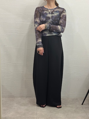 パワーネットニュアンス柄シアートップス