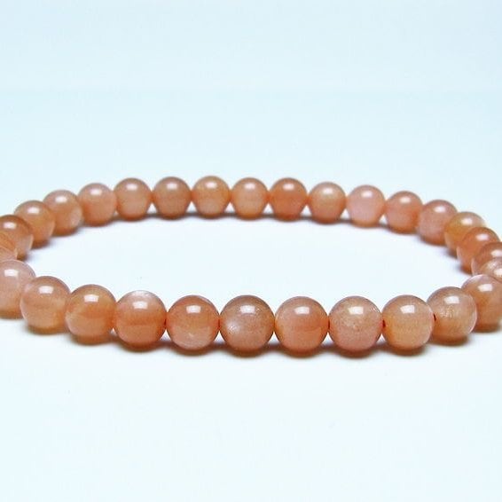 オレンジムーンストーン ブレスレット 6mm 一点物 メール便可 [M便 1/10] 111-48551