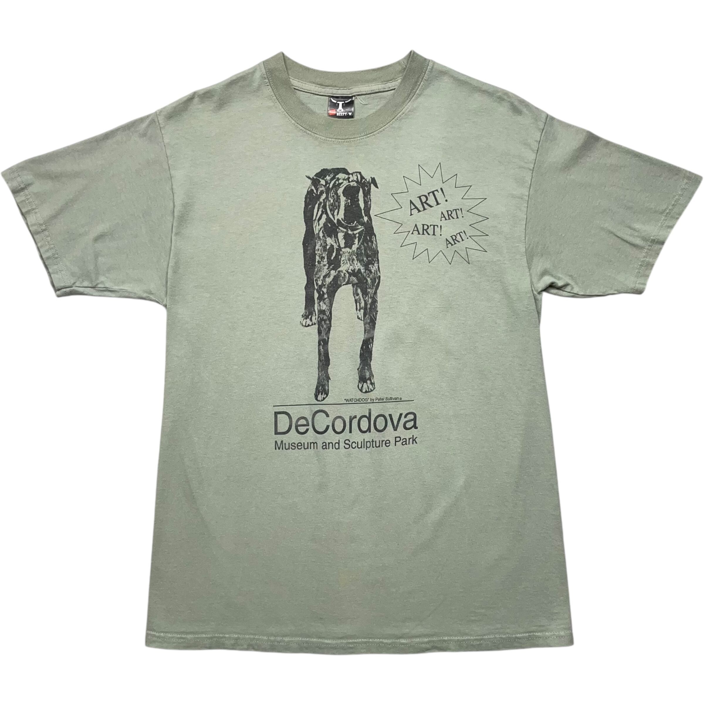 《M》Hanes ヘインズ BEEFY Tシャツ エメラルド デコルドバ彫像公園と博物館 no.6770