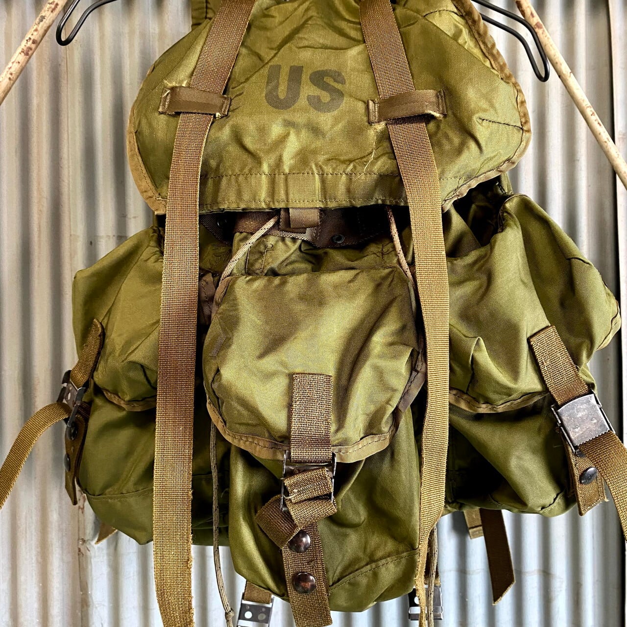 70年代 U.S.ARMY 米軍実品 LC-1 ナイロン アリスパック フィールド