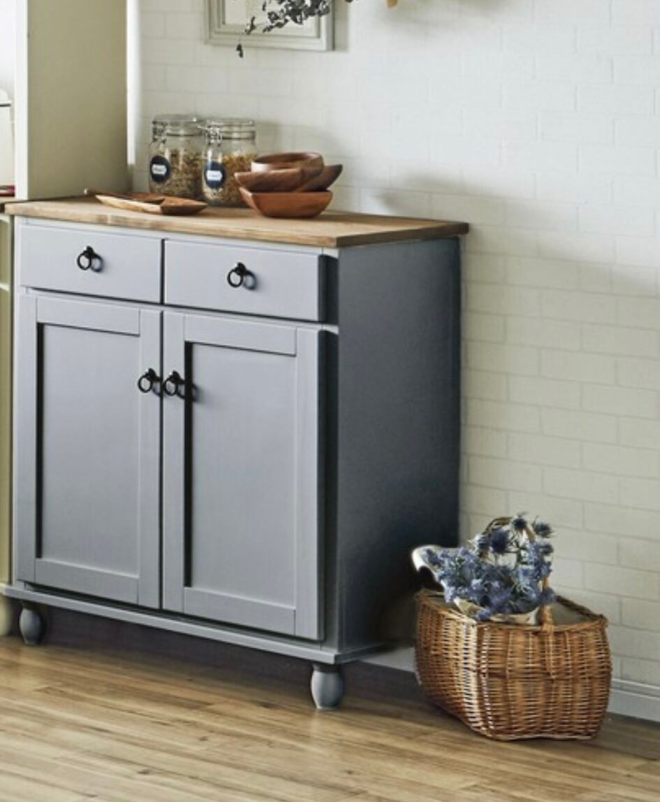 ☆日本の職人技☆ フレンチカントリーキャビネット ブルーグレー