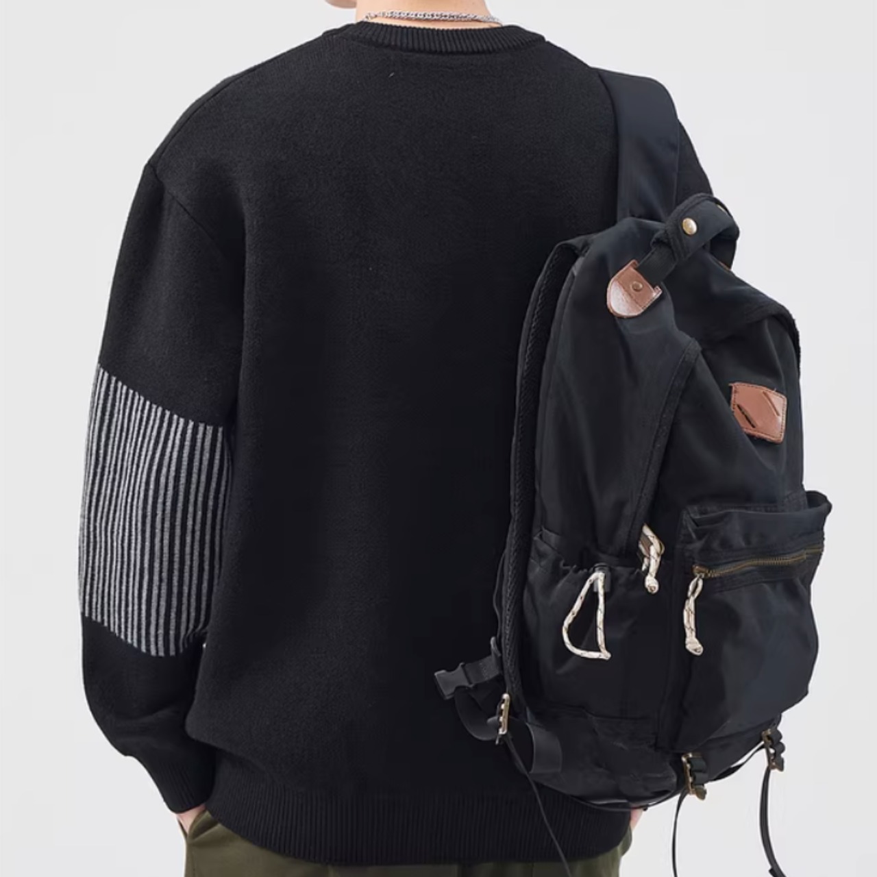 カジュアル クルーネックニット af0464