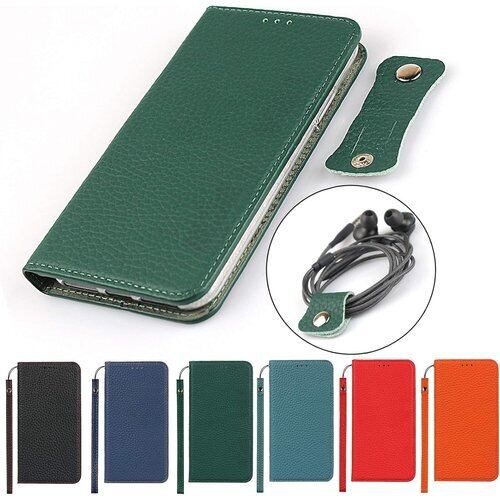 Eastwave 京セラー Basio4 KYV47 ケース 通用 手帳 かんたんスマホ2 A001KC ケース 手帳型 Basio 4 KYV 47 ケース 財布型 本革 柔らかい 本皮 高質 スプラットホール付き スプラット同梱 内蔵マグネット-ダークグリーン 507