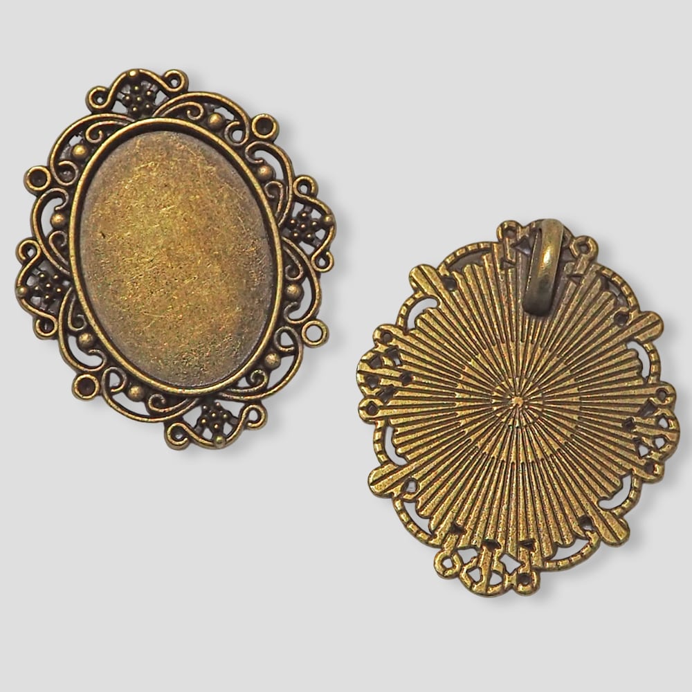 1セット 100円】ミール皿 ガラスカボション セット オーバル 30×36mm