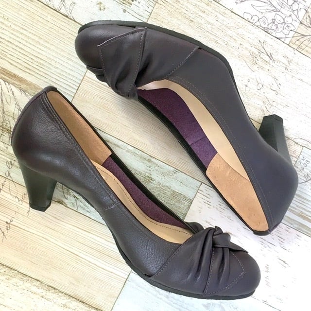 リボンラウンドトゥパンプス