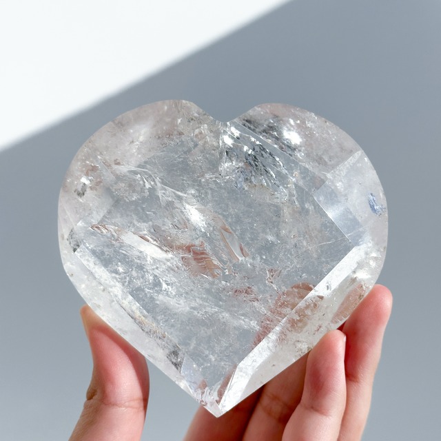 ミナスジェライス産クリアクォーツ ファセットハート 21◇ Clear Quartz ◇天然石・鉱物・パワーストーン