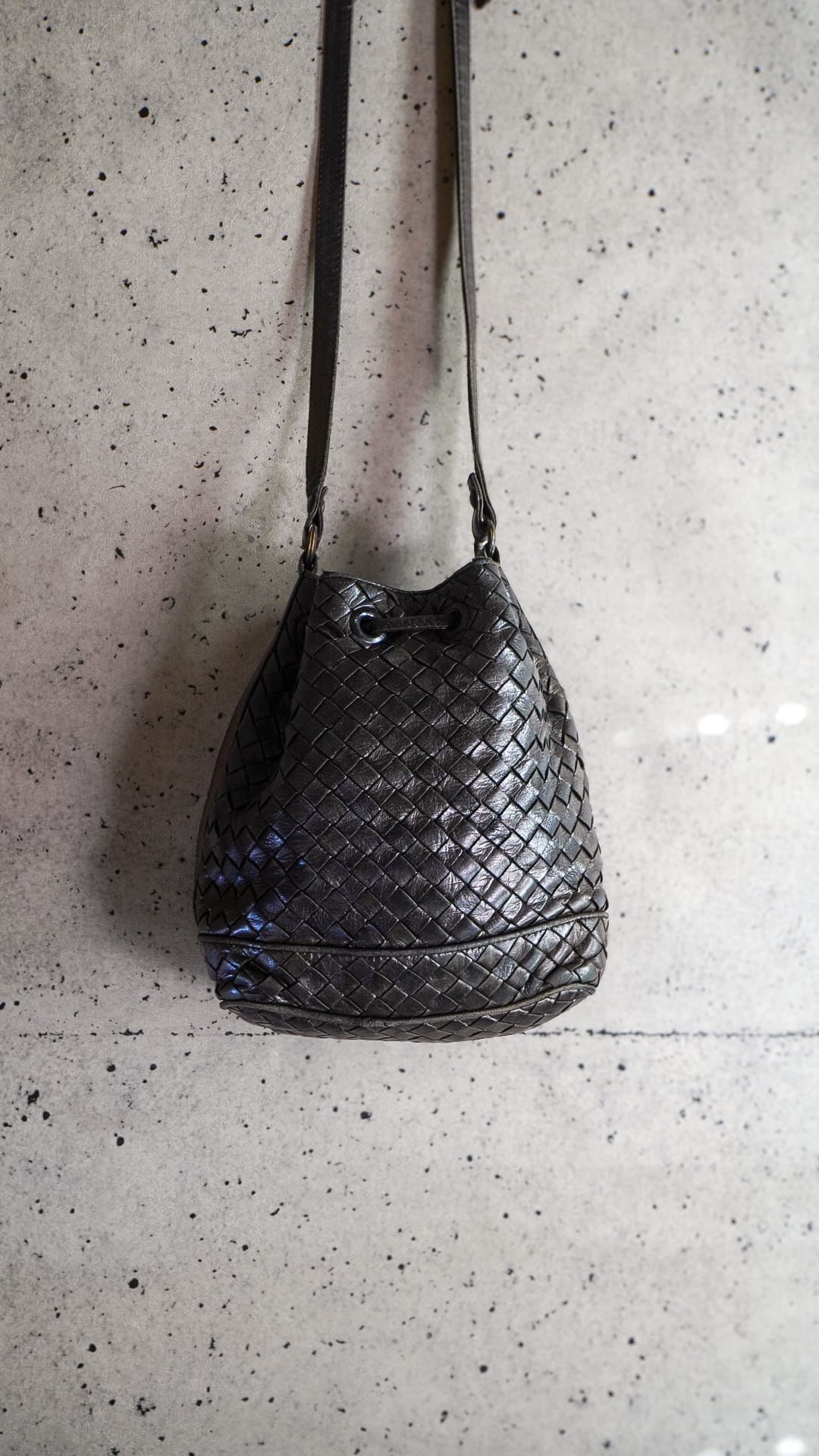 1980s】BOTTEGA VENETA ボッテガ・ヴェネタ イントレチャート 巾着