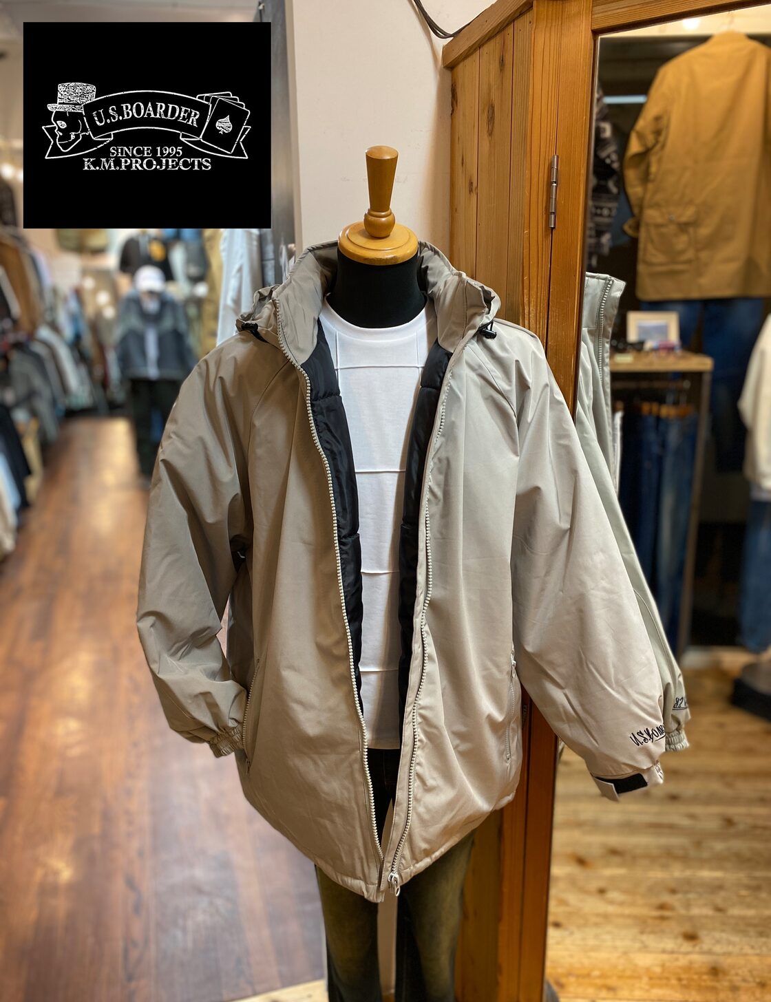 usboarder スタンドダウン Stand down ダウンジャケット (Gray) グレイ 