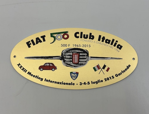 【FIAT500 CLUB ITALIA】カーエンブレム