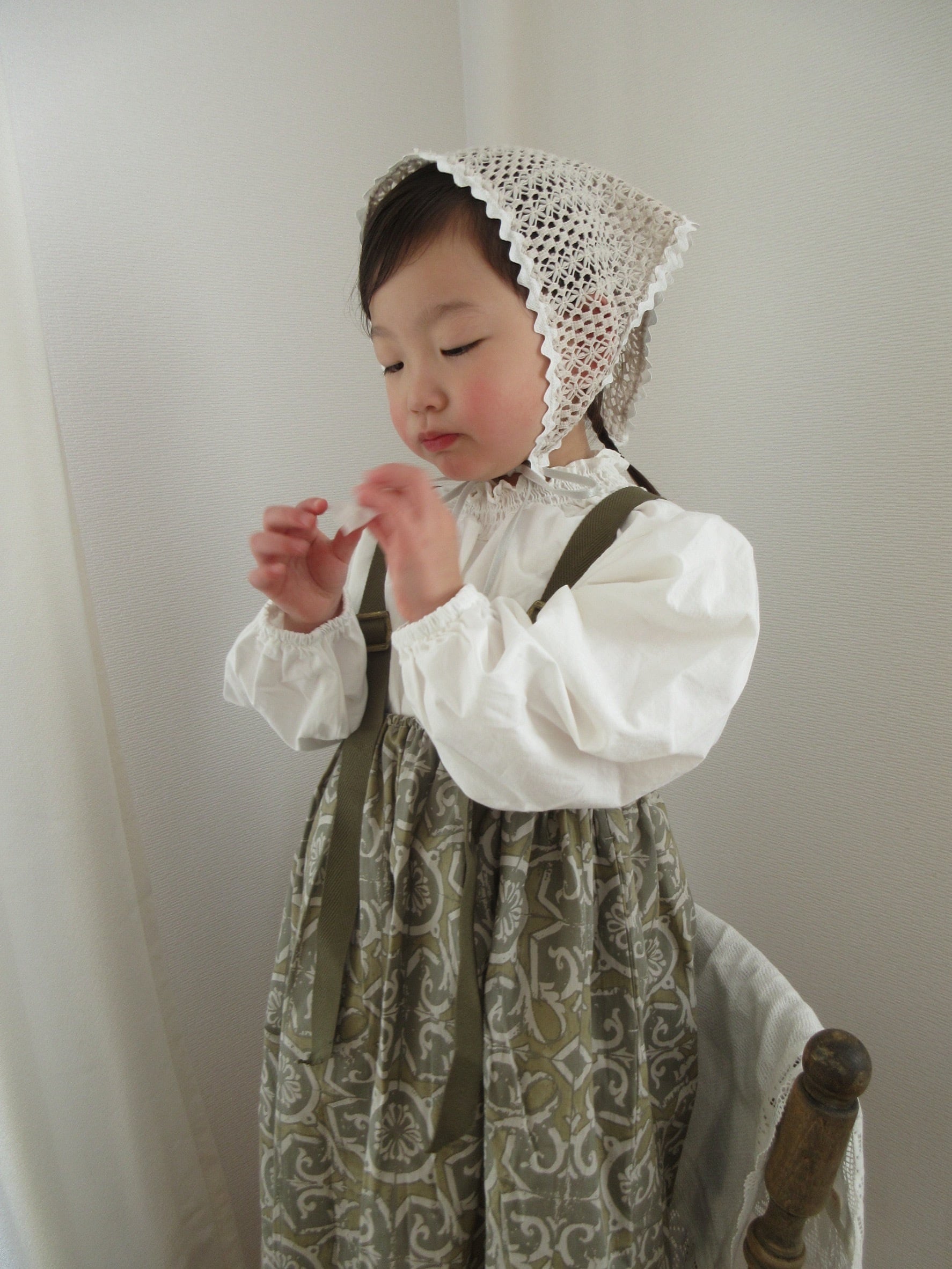 【即納/送料無料】Crochet Lace Bonnet / ivory