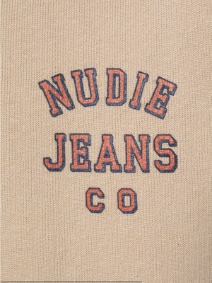 Nudie jeans 2022 ヌーディージーンズ SUMMER COLLECTION Frasse Logo Sweatshirt Cream スウェット