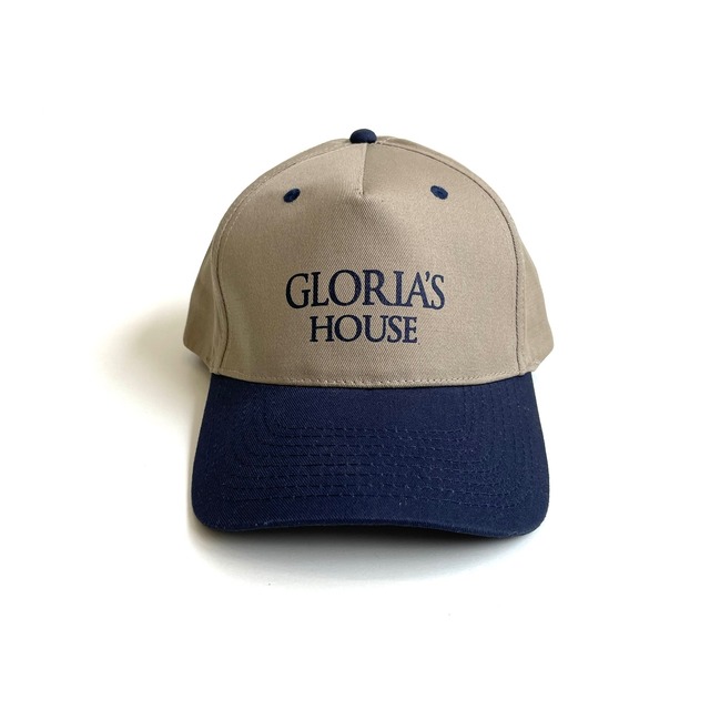 USED Gloria's House 6panel Cap - navy/sand