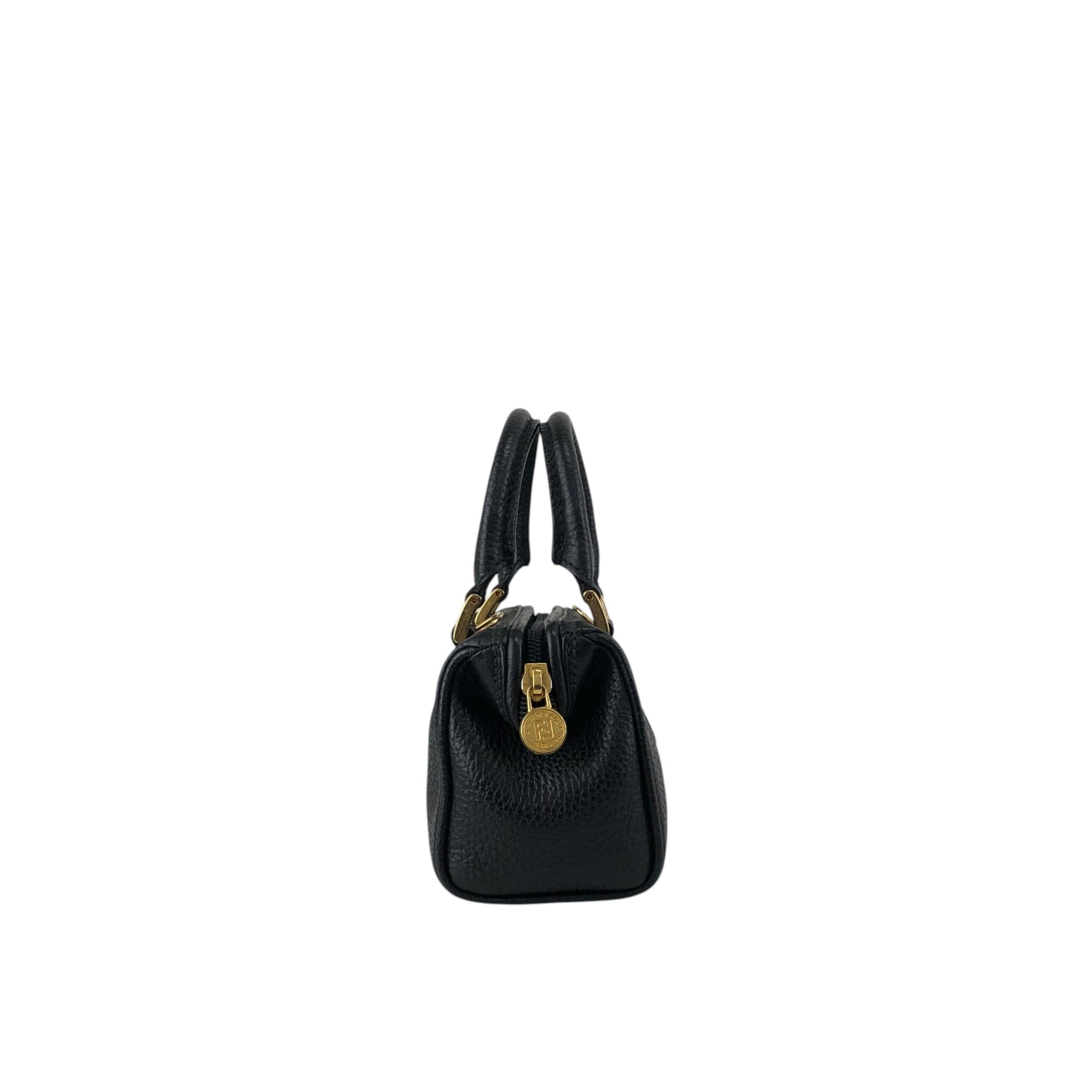 FENDI フェンディ ショルダーバッグ ブラック FFロゴ レザー 2WAY
