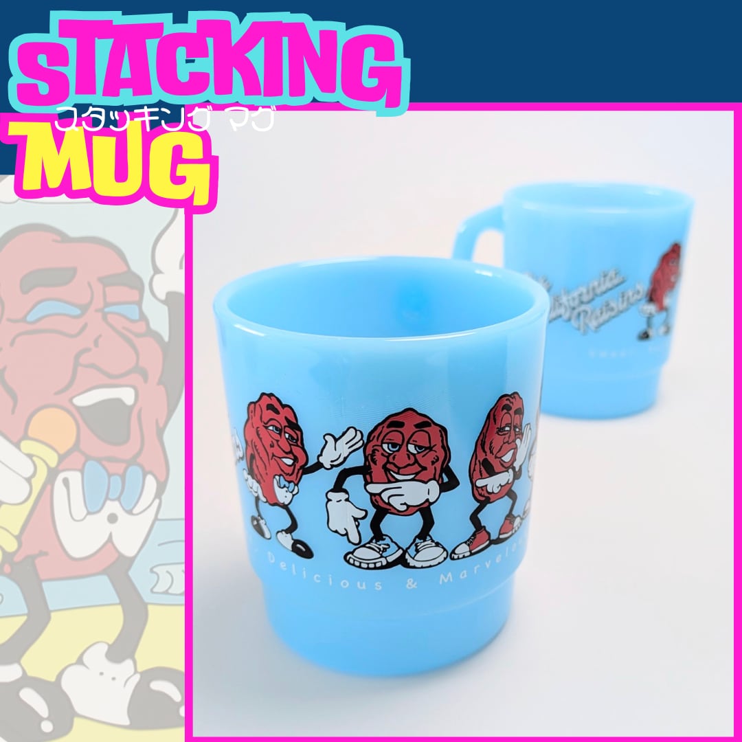 ♧【 STACKING MUG ( スタッキングマグ ) 】 California Raisins ( カリフォルニア レーズン ) / プラカップ / MUG / ミルキーマグ / 積み重ねられるマグ〚アメリカン雑貨 アメトイ〛
