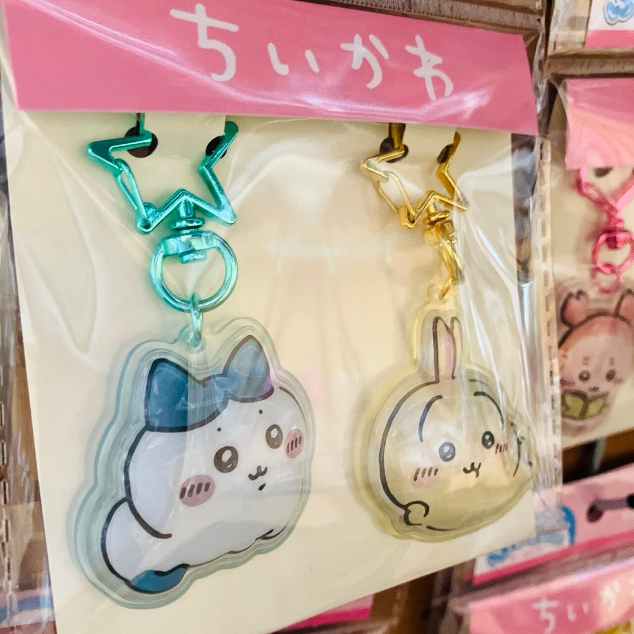 ちいかわ ハチワレ×うさぎ ぷっくりったい ペアキーホルダー CA41