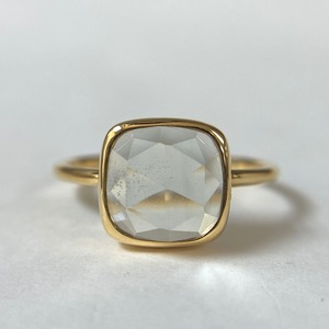 ［Green Amethyst ＆ Quartz Ring］K18YG