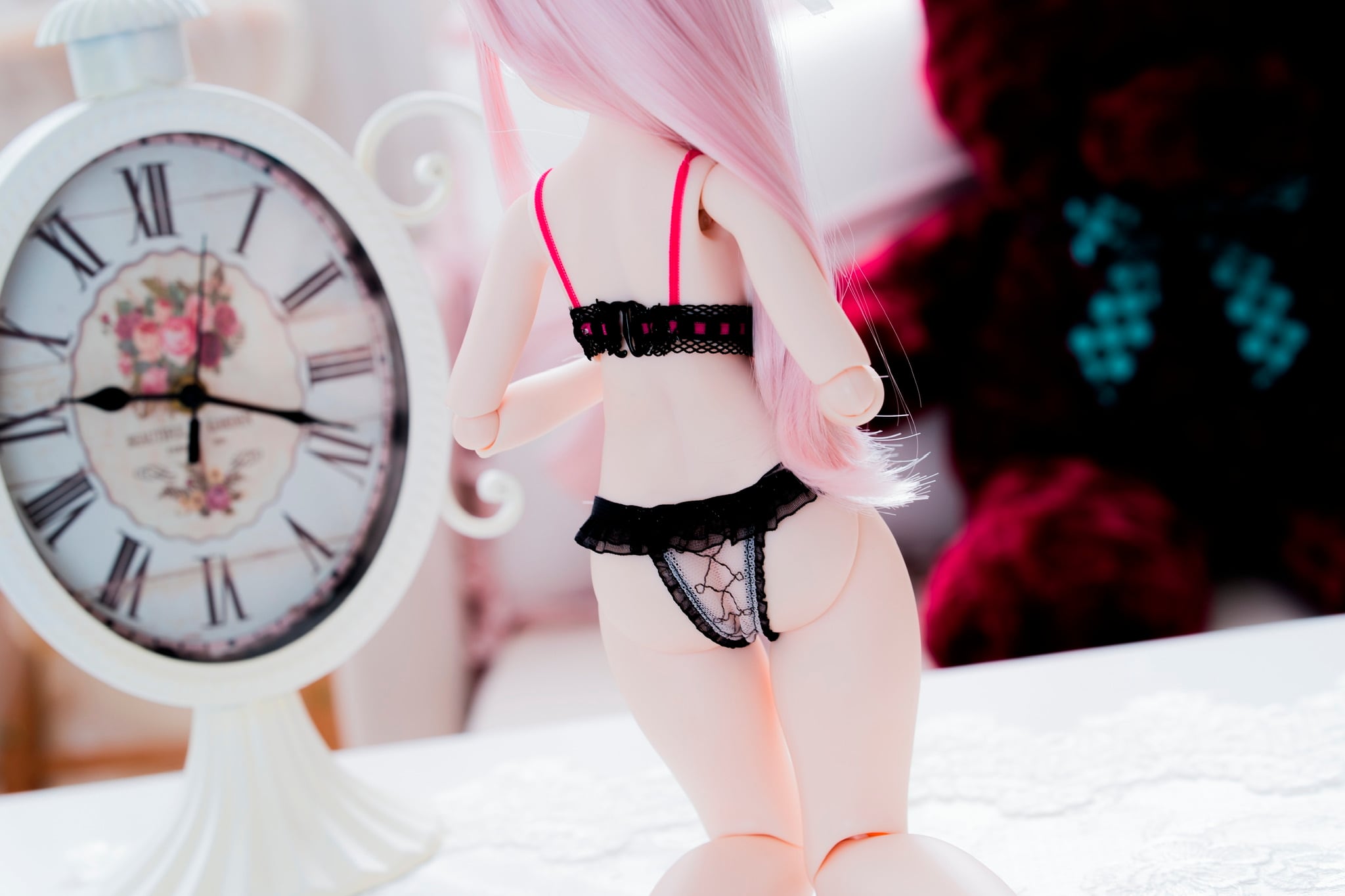 【MDD/もちあし2.0(S～L胸)】ミルキーピンクレース下着