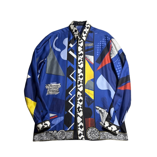 VERSACE aop silk shirt