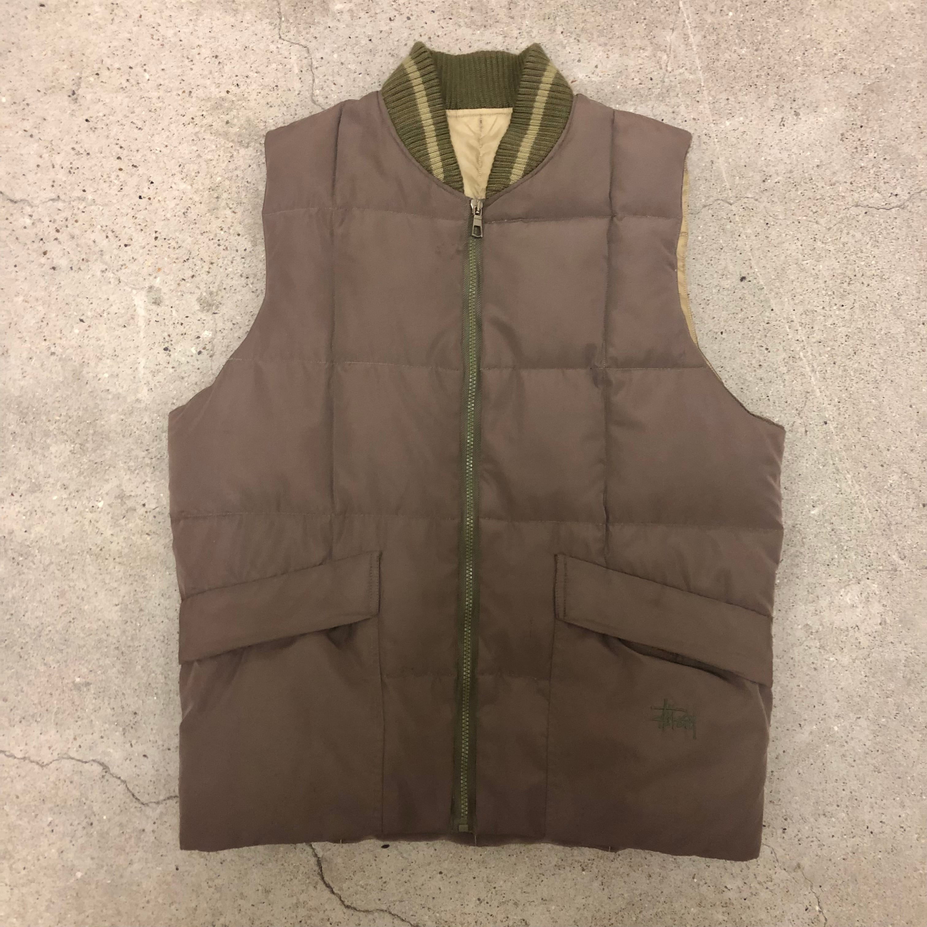 90s OLD STUSSY/STUSSY OUTDOOR/Down Vest/S/ダウンベスト/ブラウン ...