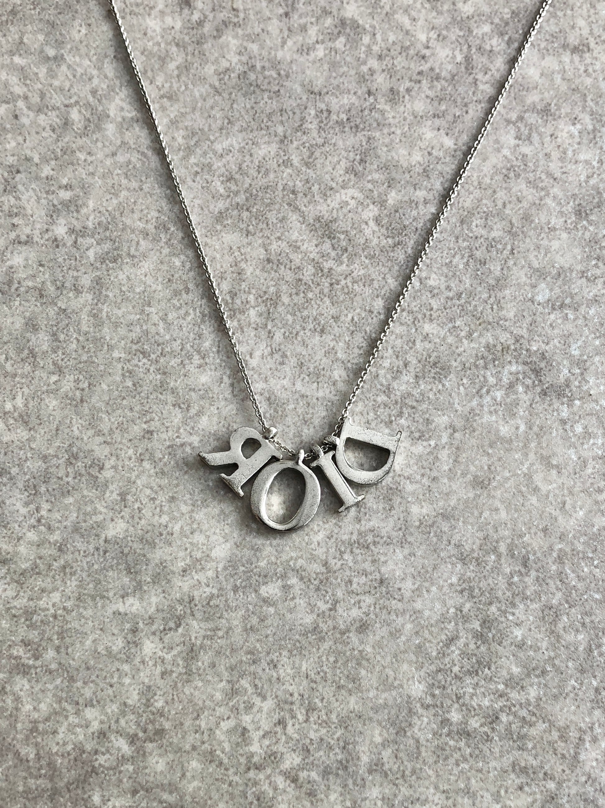 Christian Dior クリスチャン ディオール ネックレス シルバー Dior