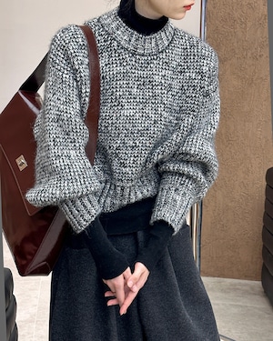 ブークレツイードショートニット A0689