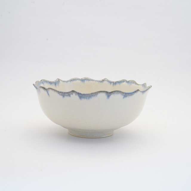 【松尾亮佑】稜花小鉢 12cm　Blue  8