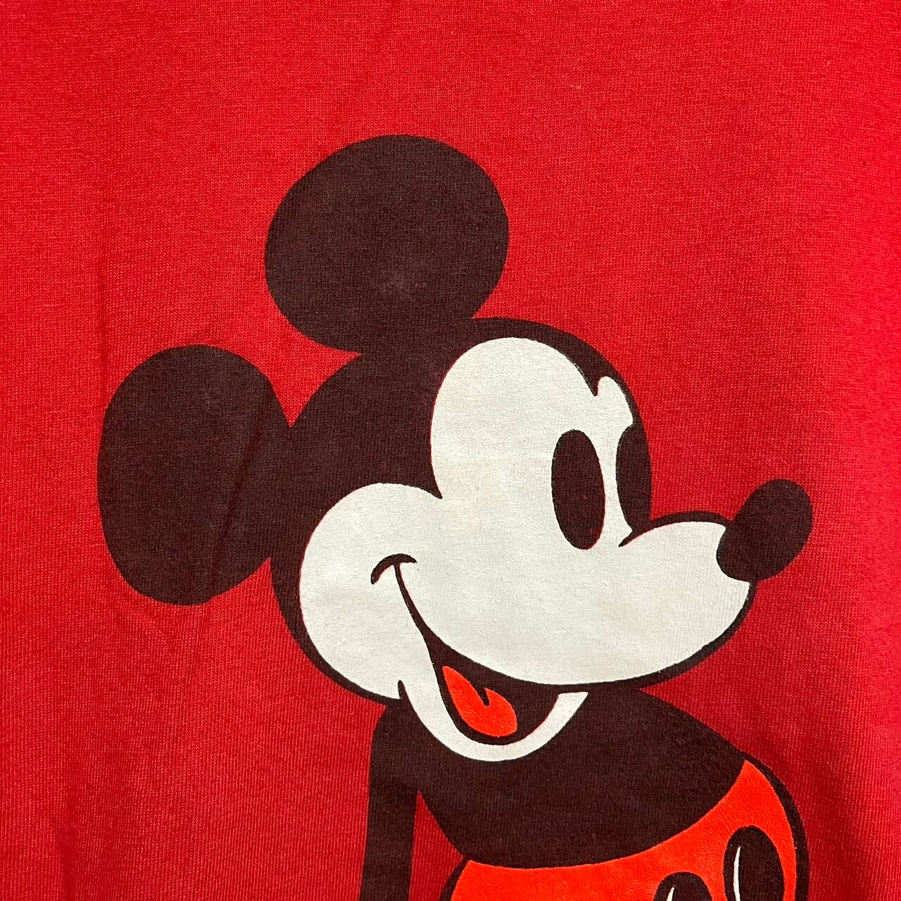 90’s JERZEES 100% COMBED COTTON Mickey Mouse ミッキーマウス Tシャツ レッド M