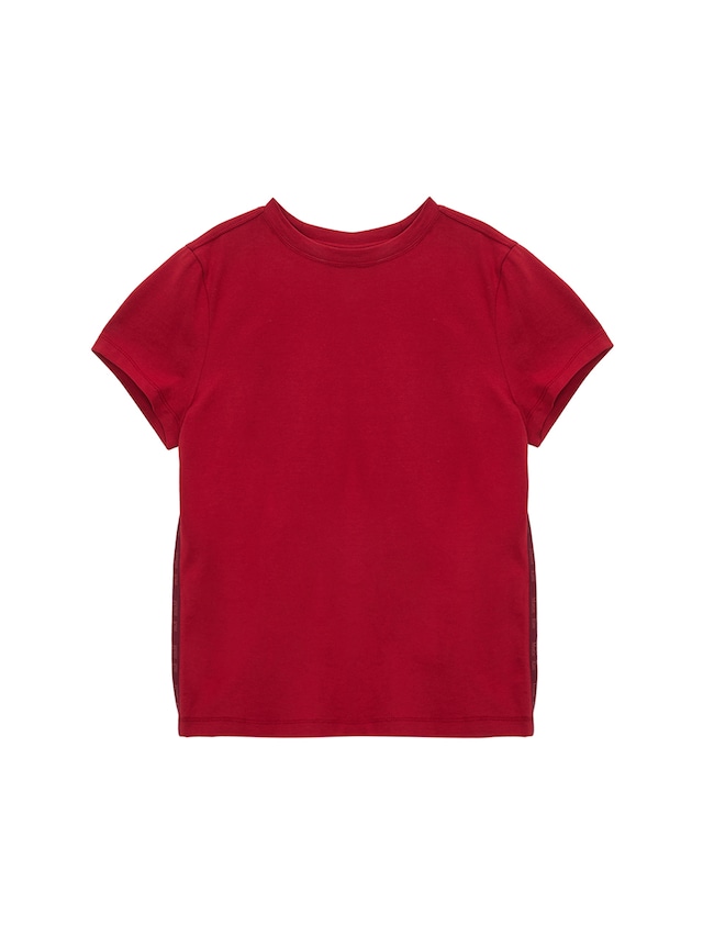 [Matin Kim] SIDE LOGO TAPING TOP IN RED 正規品 韓国ブランド 韓国ファッション 韓国代行 マーティンキム matinkim