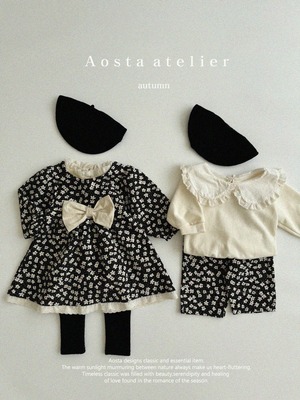 【Aosta】オータムチノパンツ 70~110cm  フラワー 240811