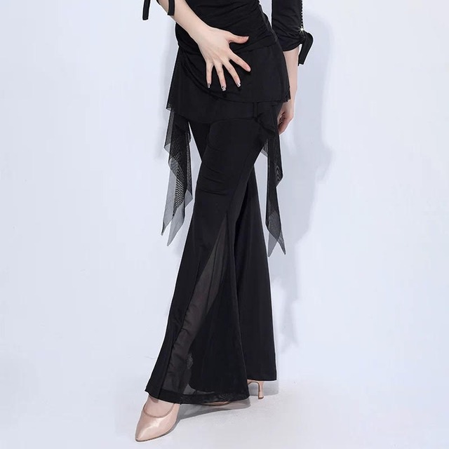 シアーフリル レイヤード ワイド ダンスパンツ 1col D00599