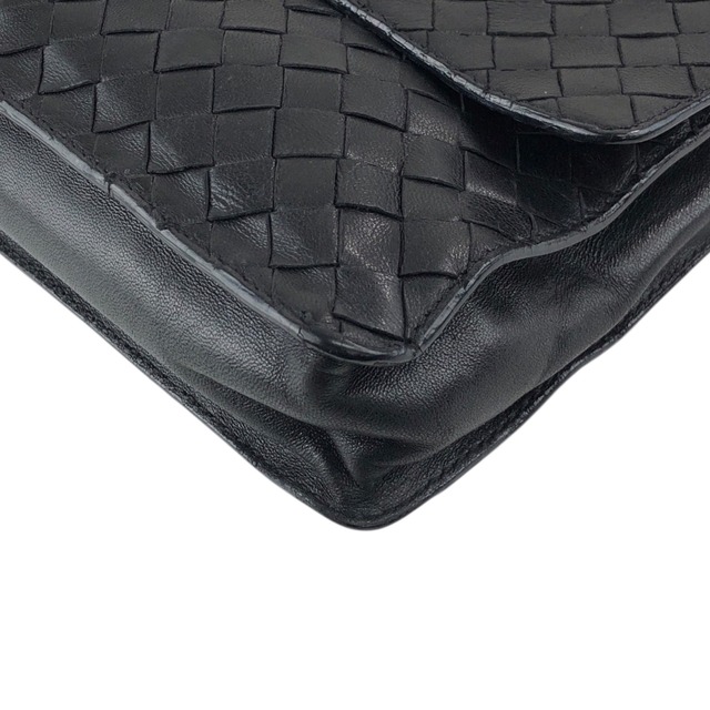 Bottega Veneta ボッテガ・ヴェネタ ショルダーバッグ ブラック ターンロック レザー イントレチャート vintage ヴィンテージ オールド jk5whm