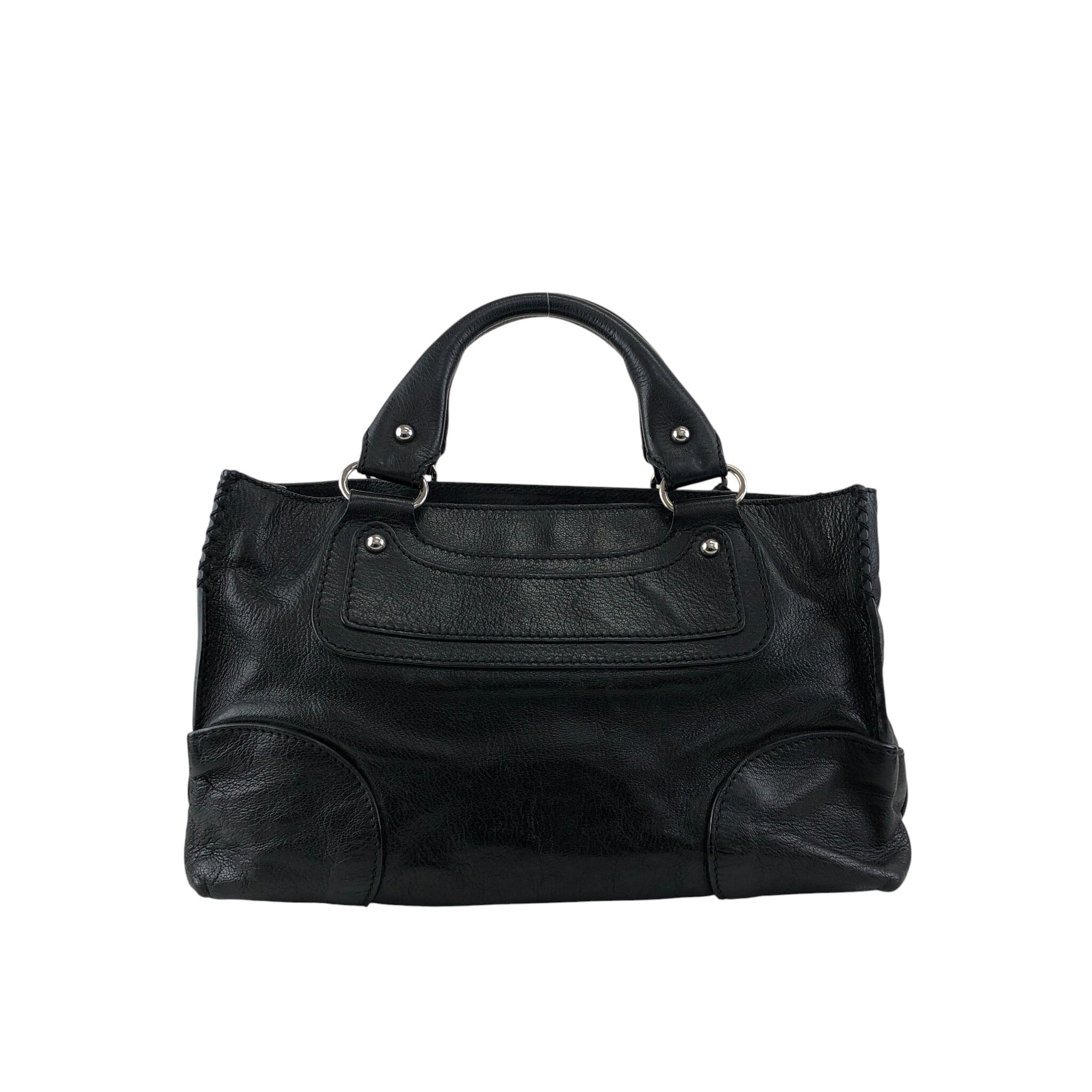 CELINE/セリーヌ ブギーバッグ・ハンドバッグ 馬車金具チャーム 美品】CELINE ブギーバッグ ハンドバッグ 馬車金具 ロゴ入り チャーム