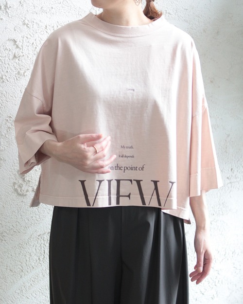 【hunch】ワイドショート ピグメント ロゴTシャツ　(260621)