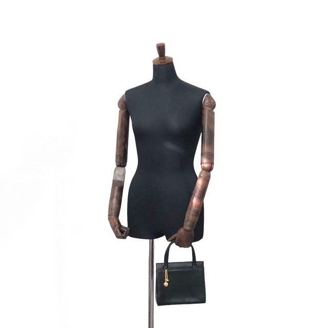 CELINE セリーヌ スターボール 凱旋門チャーム レザー ハンドバッグ ブラック vintage ヴィンテージ オールド 3hfzux