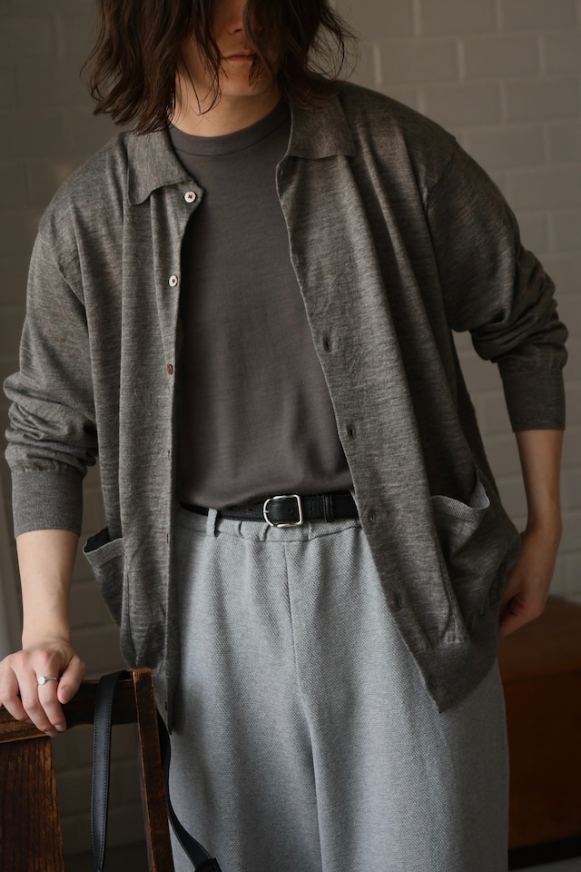BATONER / CHOMA POLO CARDIGAN (GREIGE)