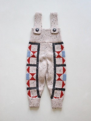 iver and isla   patchwork quilt suspenders. alabaster  1y