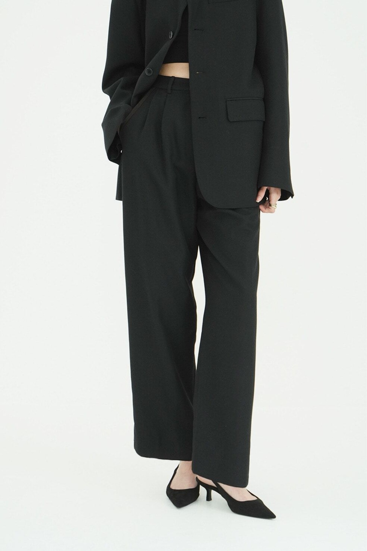 CLANE HERRINGBONE LINE PANTS