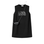 Sleeveless embroidered straight dress (ME376)