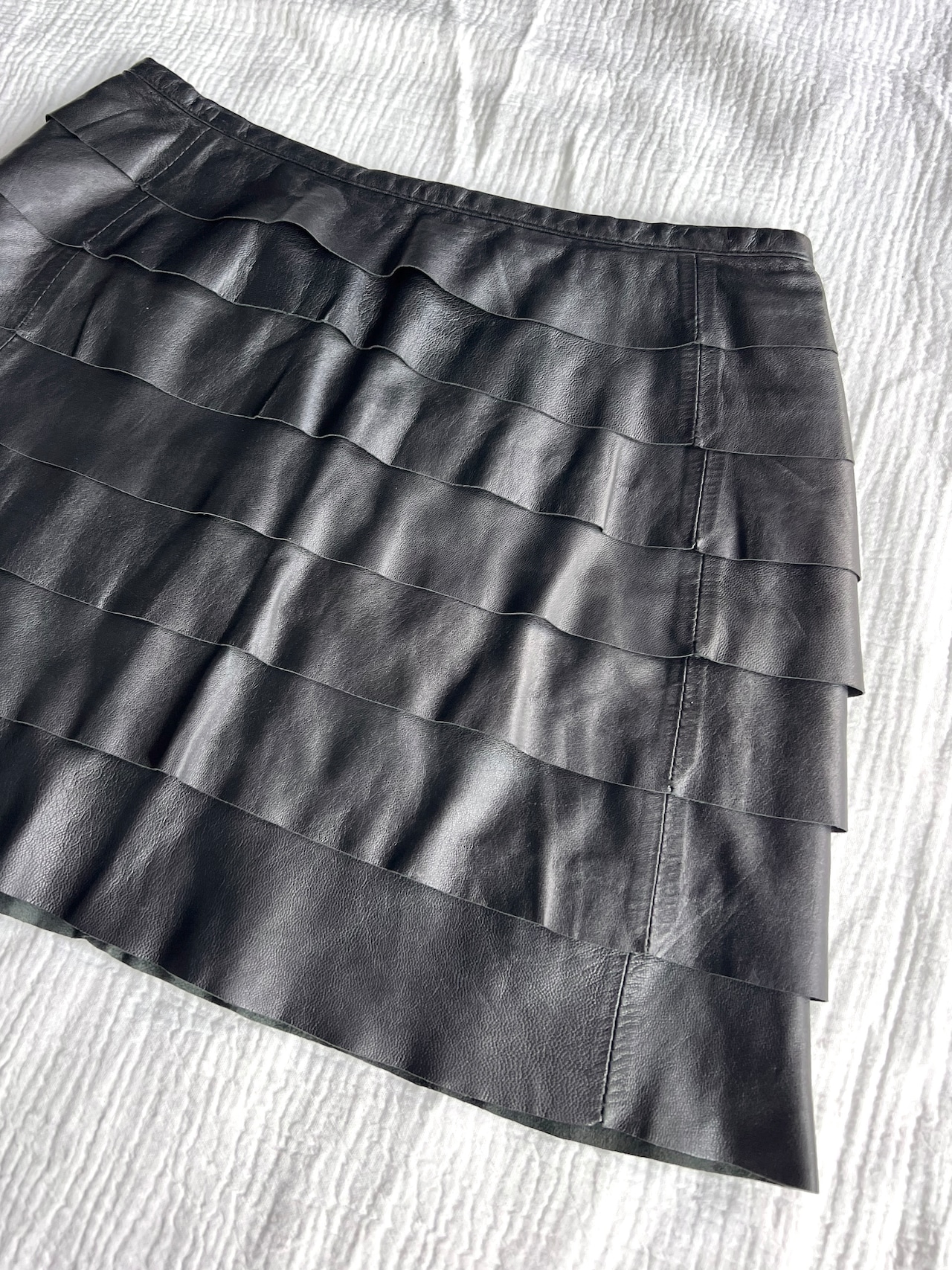 "GRACE CONTINENTAL" Leather Skirt