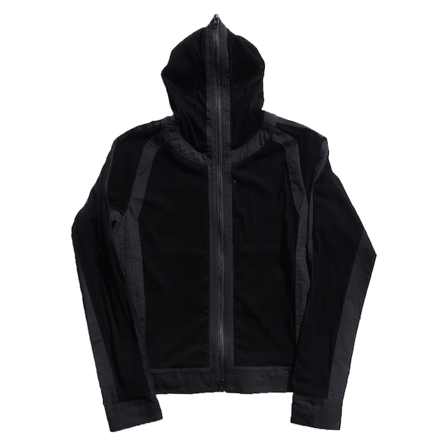 JIAN YE 24SS MESH HOOD 弐 (Black)