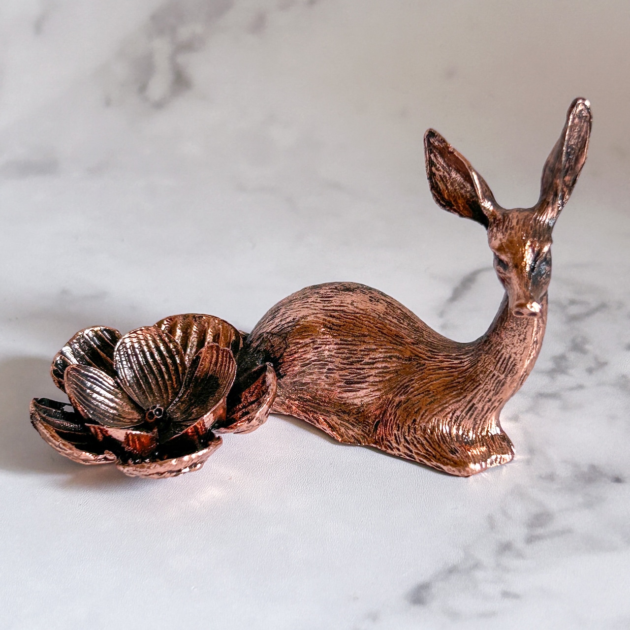 鹿さんアンティーク調スフィアスタンド/ゴールド